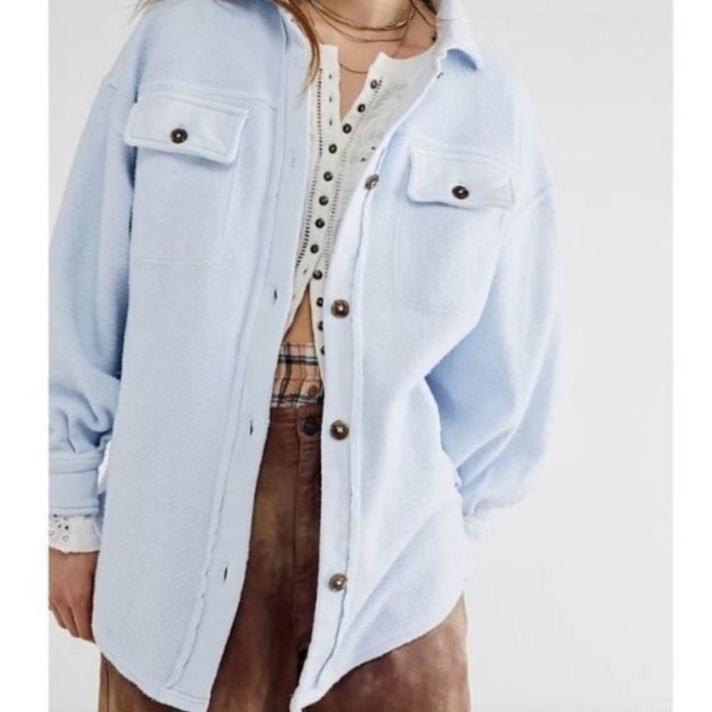 Free People Ruby Jacket Shacket Oversized Fleece … - image 2